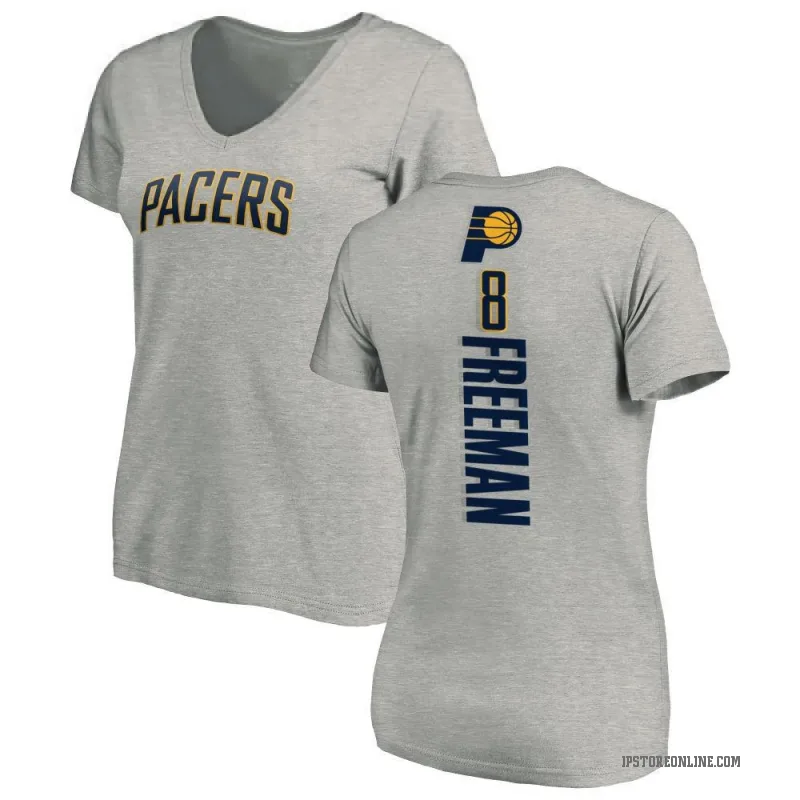 Enrique Freeman Women's Indiana Pacers Ash Backer T-Shirt