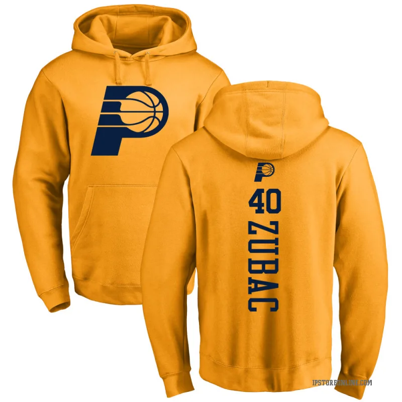 Ivica Zubac Men's Gold Indiana Pacers Branded One Color Backer Pullover Hoodie
