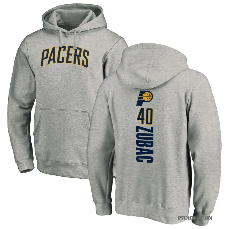 Ivica Zubac Men's Indiana Pacers Branded Ash Backer Pullover Hoodie