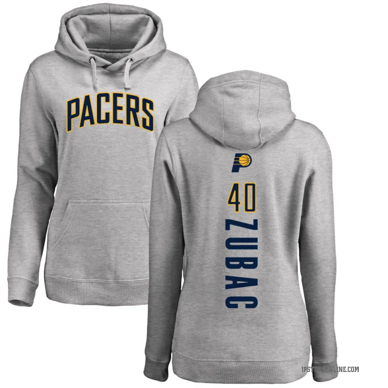 Ivica Zubac Women's Indiana Pacers Branded Ash Backer Pullover Hoodie