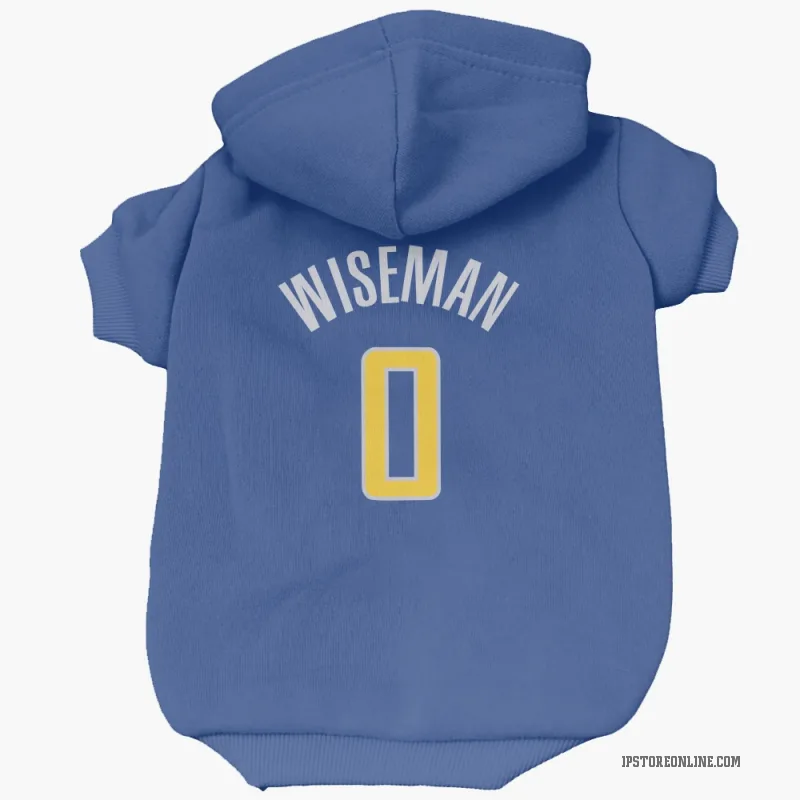 James Wiseman Blue Indiana Pacers Cat & Dog Pet Hoodie