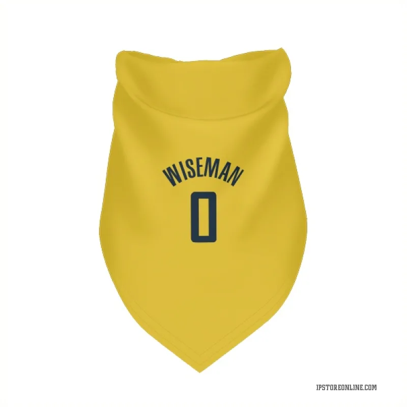 James Wiseman Gold Indiana Pacers Cat & Dog Pet Bandana
