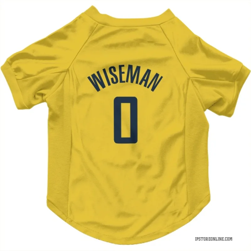 James Wiseman Gold Indiana Pacers Cat & Dog Pet Jersey