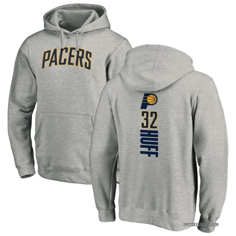 Jay Huff Men's Indiana Pacers Branded Ash Backer Pullover Hoodie
