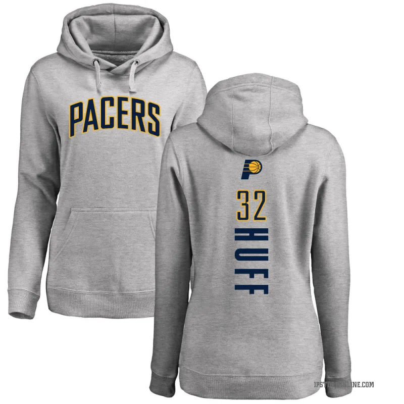 Jay Huff Women's Indiana Pacers Branded Ash Backer Pullover Hoodie