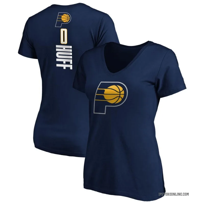Jay Huff Women's Navy Indiana Pacers Backer T-Shirt