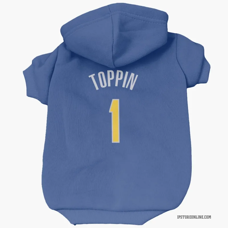 Obi Toppin  Blue Indiana Pacers  Cat & Dog Pet Hoodie