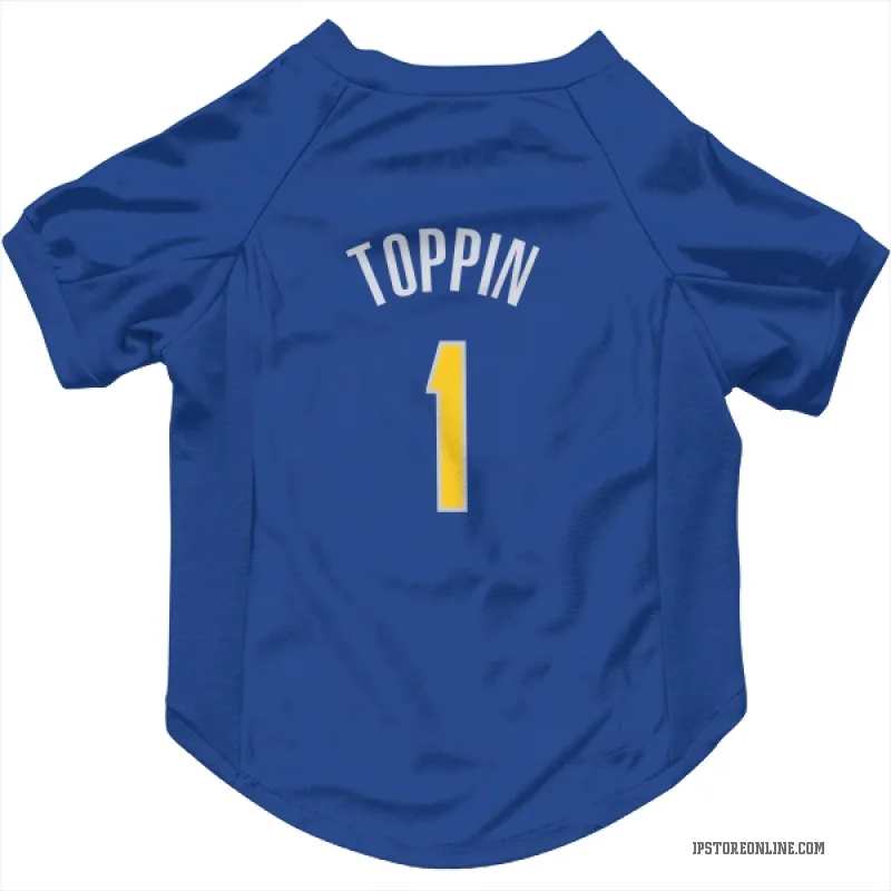 Obi Toppin  Blue Indiana Pacers  Cat & Dog Pet Jersey