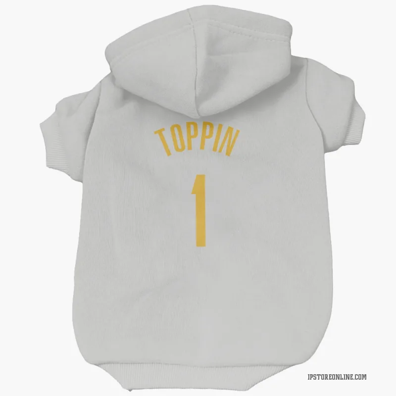Obi Toppin  Navy Indiana Pacers  Cat & Dog Pet Hoodie
