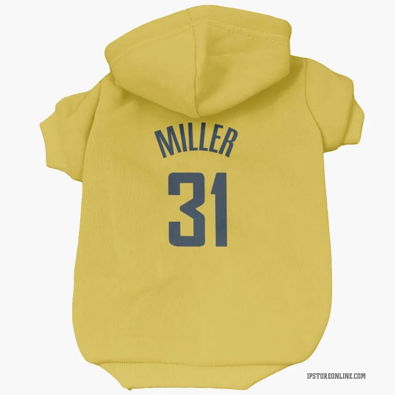 Reggie Miller Gold Indiana Pacers Cat & Dog Pet Hoodie