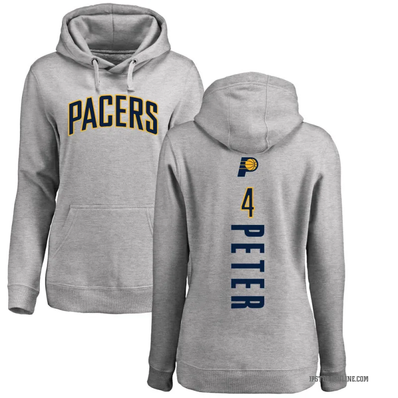 Taelon Peter Women's Indiana Pacers Branded Ash Backer Pullover Hoodie