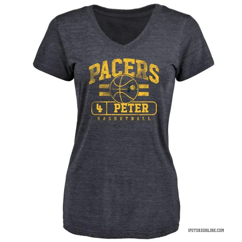 Taelon Peter Women's Navy Indiana Pacers Baseline T-Shirt