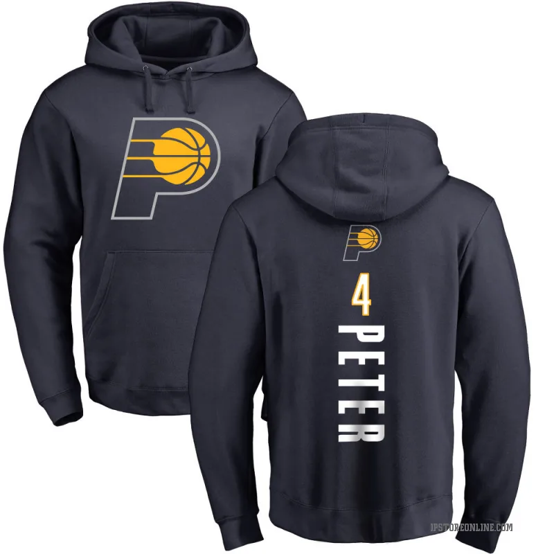 Taelon Peter Youth Navy Indiana Pacers Branded Backer Pullover Hoodie