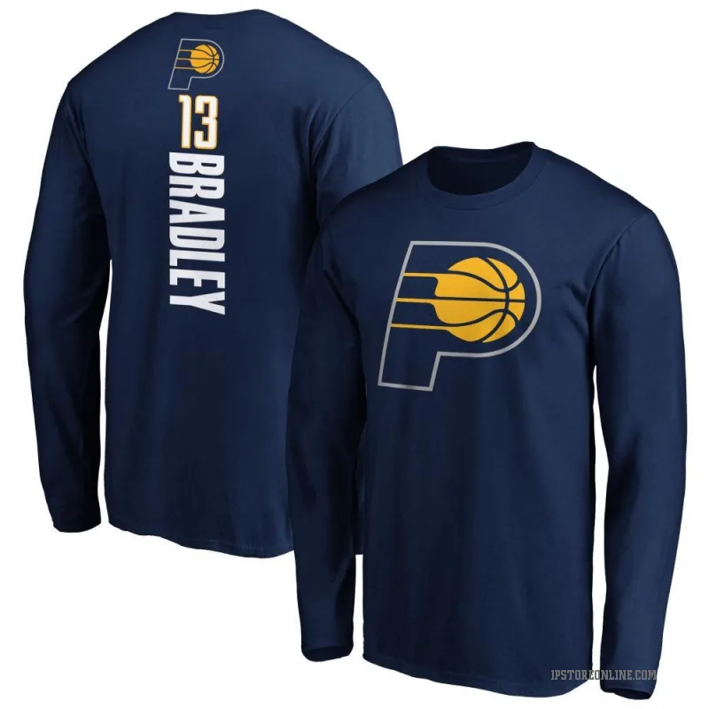 Tony Bradley Men's Navy Indiana Pacers Backer Long Sleeve T-Shirt