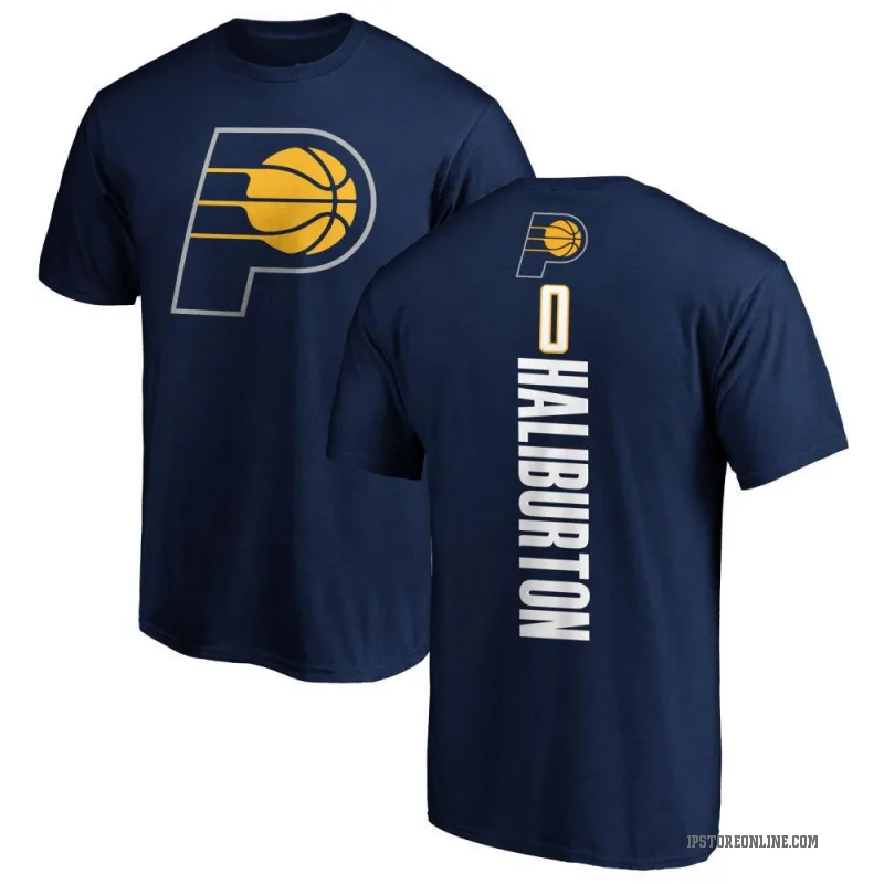 Tyrese Haliburton Men's Navy Indiana Pacers Backer T-Shirt